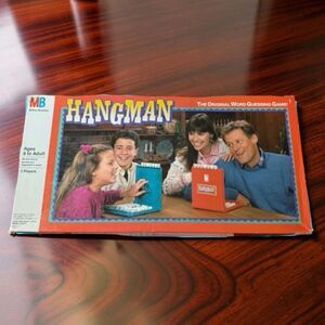 Vintage 1988 Hangman The Original Word Guessing Game  Milton Bradley Complete